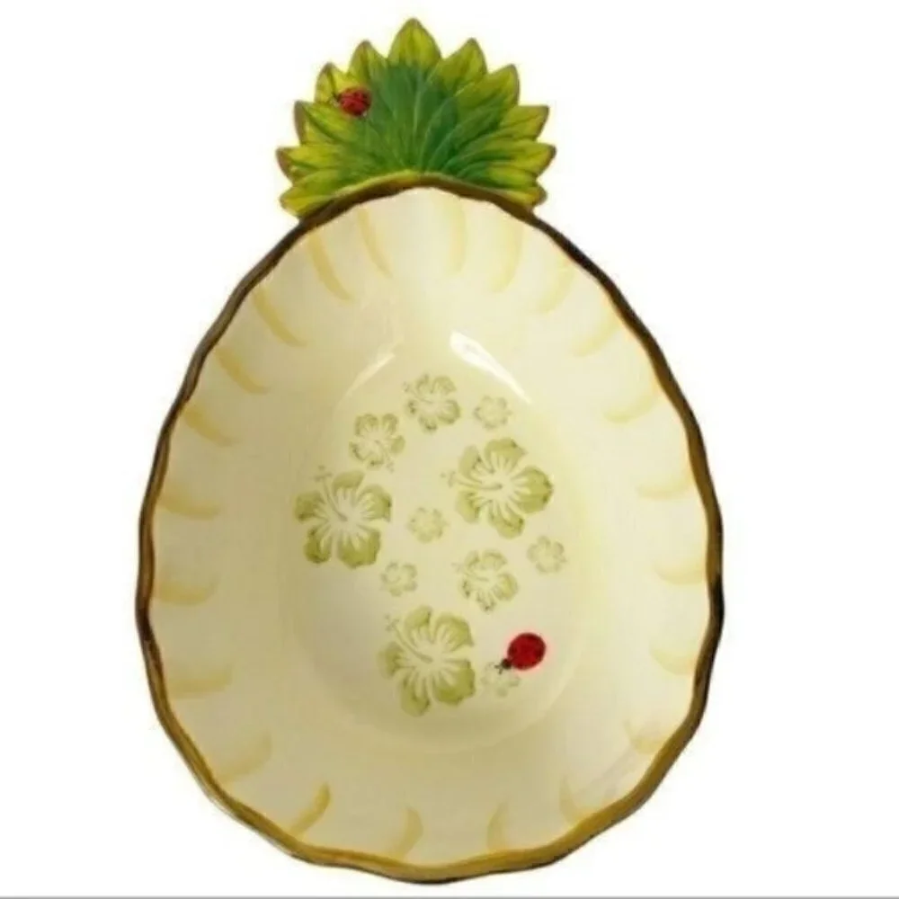 Temp-tations presentable ovenware copa pineapple 1.5 qt Style Ppp-sq-791066